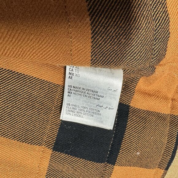 Sun+Stone Corduroy and Khaki Canvas Brown Tan Utility Vest Plaid Lined Men’s XL - Picture 7 of 12